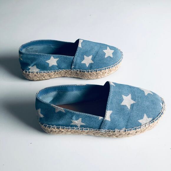 Steve Madden 'Talan' Women's 7.5 Star Espadrille Denim Shoe Slip On - Picture 8 of 12